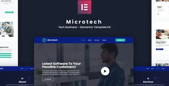 Microtech – Tech Business Elementor Template Kit